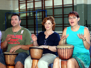 Gold Coast Institute of TAFE Tallebudgera Sport and Recreation Centre Stars Day team building interactive drumming